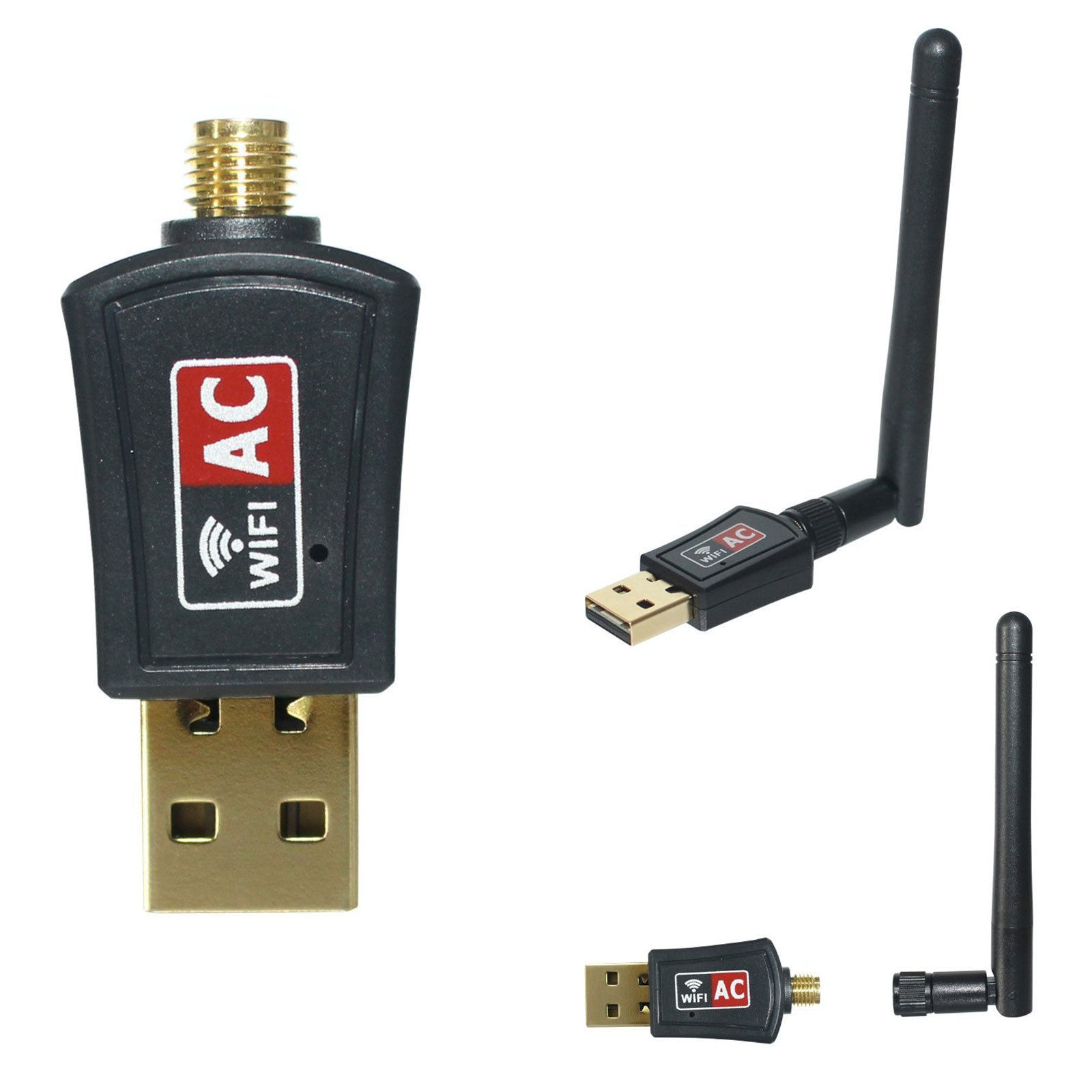 Mbps Dual Band Ghz Wireless Usb Wifi Network Adapter Ac W Antenna Ebay